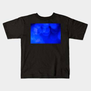 Circles Of Light And Color Blue Kids T-Shirt